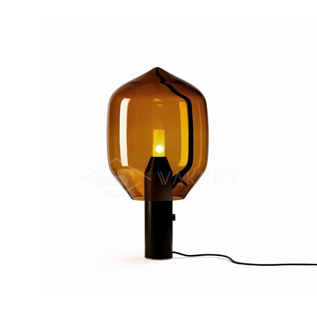 Modern Smoked Glass Lighthouse Table Lamp with Natural Marble Base and G9 LED Socket