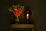 Modern Smoked Glass Lighthouse Table Lamp with Natural Marble Base and G9 LED Socket