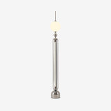 Modern Chrome Lightning Rod Floor Lamp with Slim Stainless Steel Body and Integrated LED