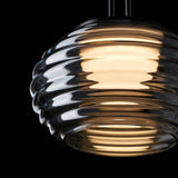 smoke-grey-wavy-glass-pendant-light-with-dual-layer-integrated-led
