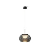 smoke-grey-wavy-glass-pendant-light-with-dual-layer-integrated-led