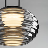 smoke-grey-wavy-glass-pendant-light-with-dual-layer-integrated-led