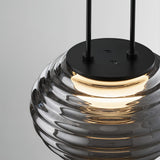 smoke-grey-wavy-glass-pendant-light-with-dual-layer-integrated-led