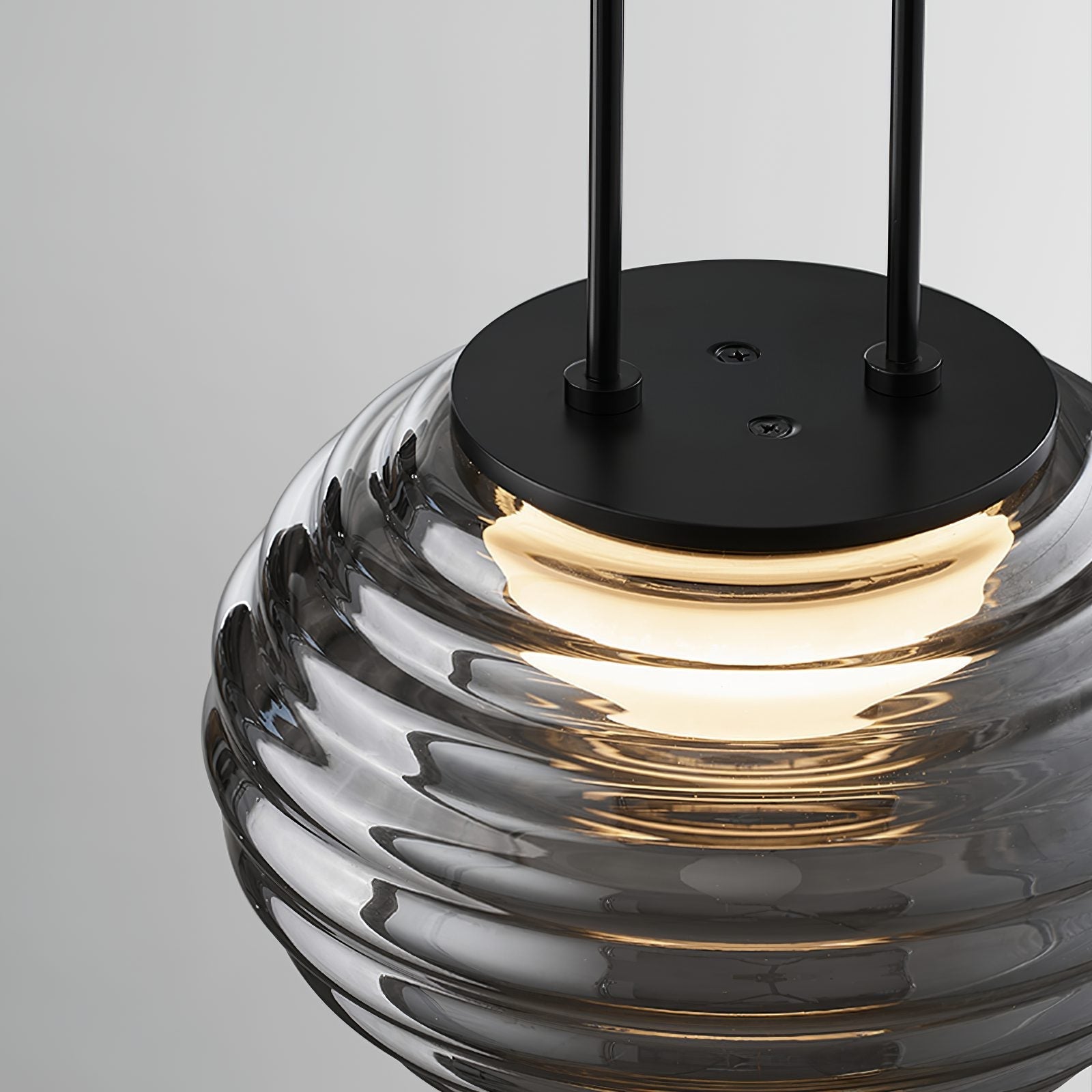 smoke-grey-wavy-glass-pendant-light-with-dual-layer-integrated-led