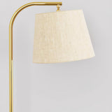 Lilah Modern Standing Lamp with Integrated End Table and Storage Shelf for Living Room