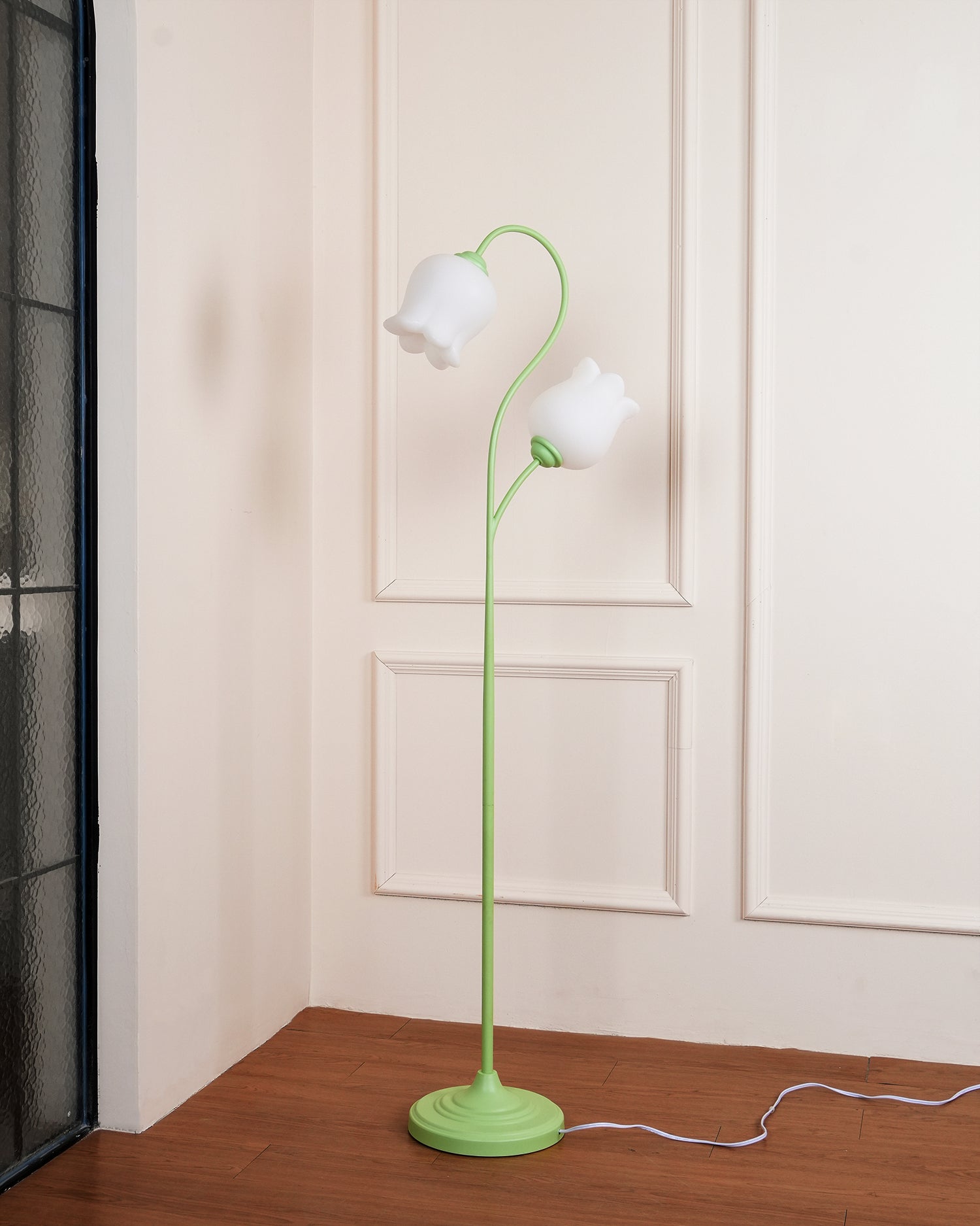Lilium Lily Flower Torchiere Floor Lamp Vintage Style Standing Light