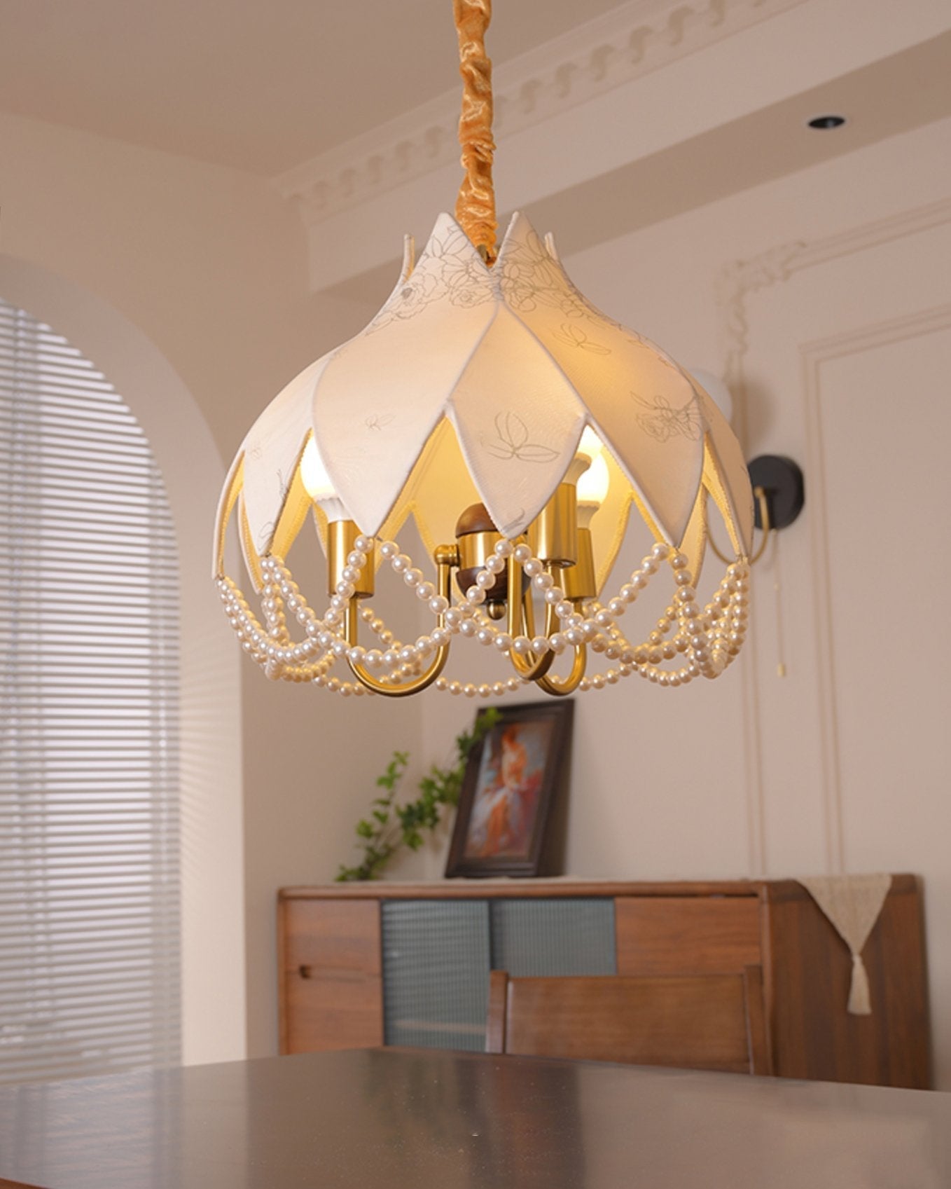 french-vintage-lily-pearl-fabric-pendant-lamp-with-elegant-wood-and-pearl-details