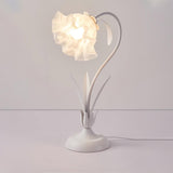 Floral Lily of the Valley Table Lamp Elegant Gold Task Light for Bedroom and Office