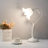 Floral Lily of the Valley Table Lamp Elegant Gold Task Light for Bedroom and Office