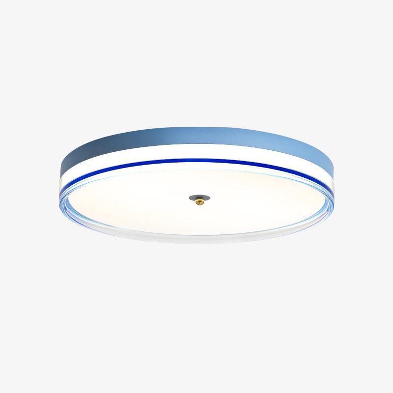 Modern Scandinavian Round LED Ceiling Light with Acrylic Frame and Three Color Modes