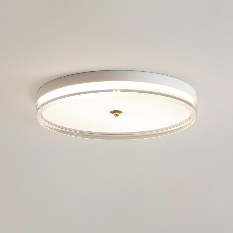Modern Scandinavian Round LED Ceiling Light with Acrylic Frame and Three Color Modes