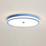 Modern Scandinavian Round LED Ceiling Light with Acrylic Frame and Three Color Modes