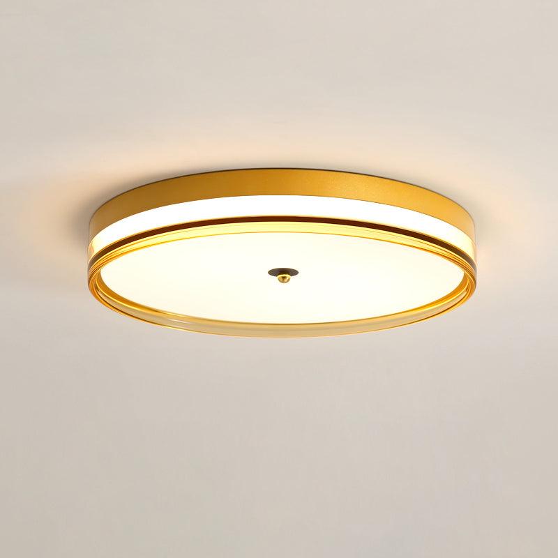 Modern Scandinavian Round LED Ceiling Light with Acrylic Frame and Three Color Modes