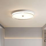 Modern Scandinavian Round LED Ceiling Light with Acrylic Frame and Three Color Modes