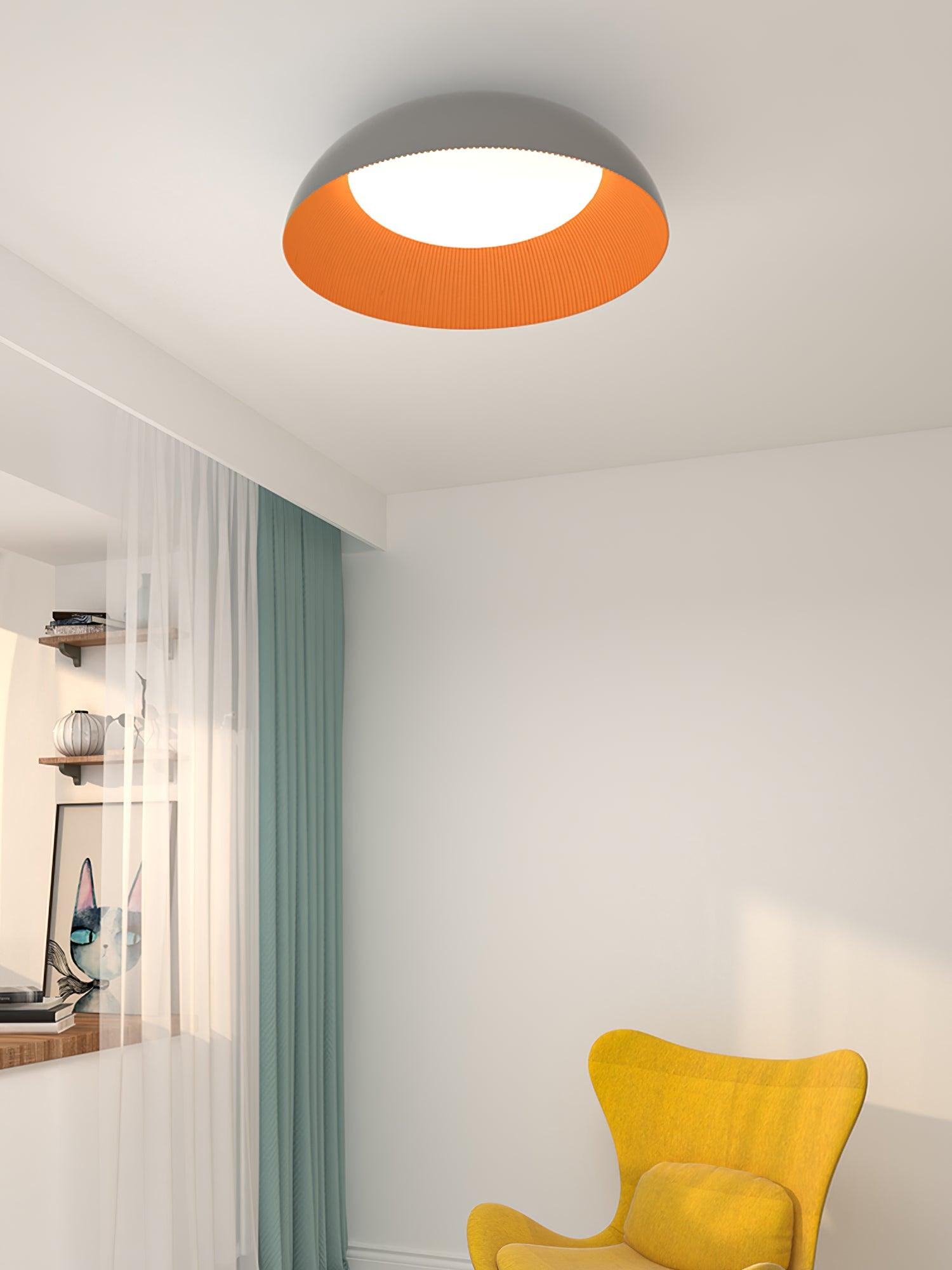 Juliven Modern LED Ceiling Light with Broad Aluminum Lampshade and Flush Mount Design