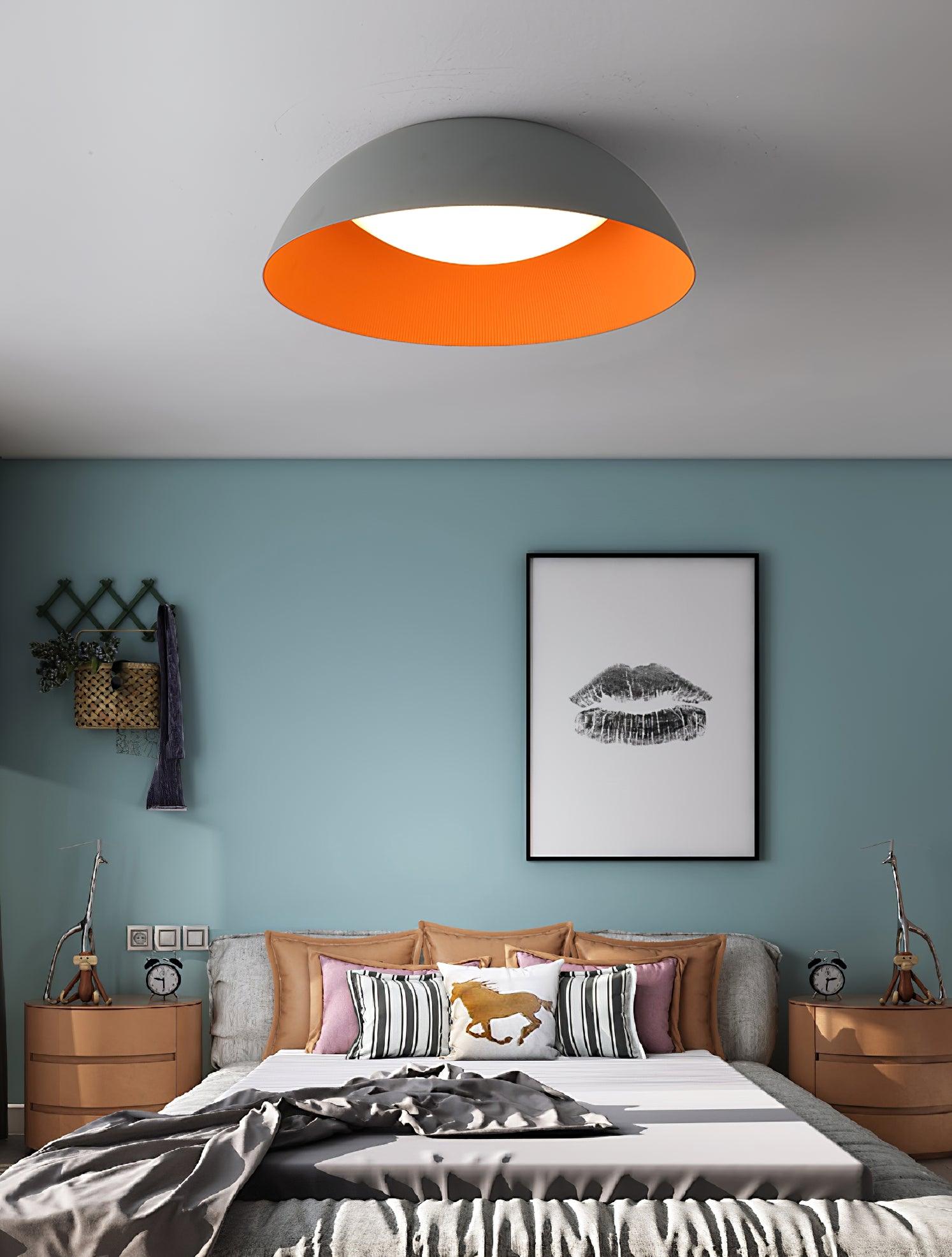 Juliven Modern LED Ceiling Light with Broad Aluminum Lampshade and Flush Mount Design