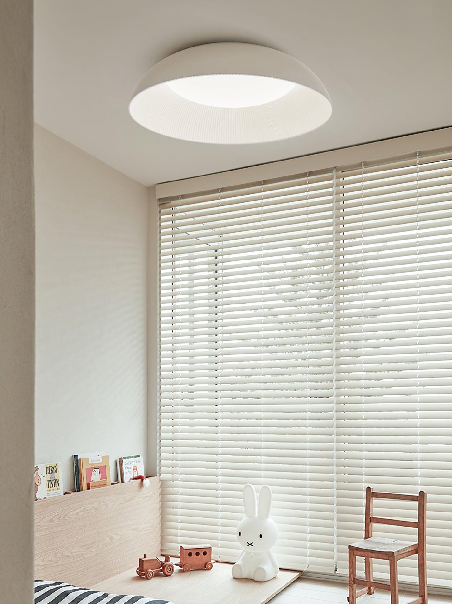 Juliven Modern LED Ceiling Light with Broad Aluminum Lampshade and Flush Mount Design