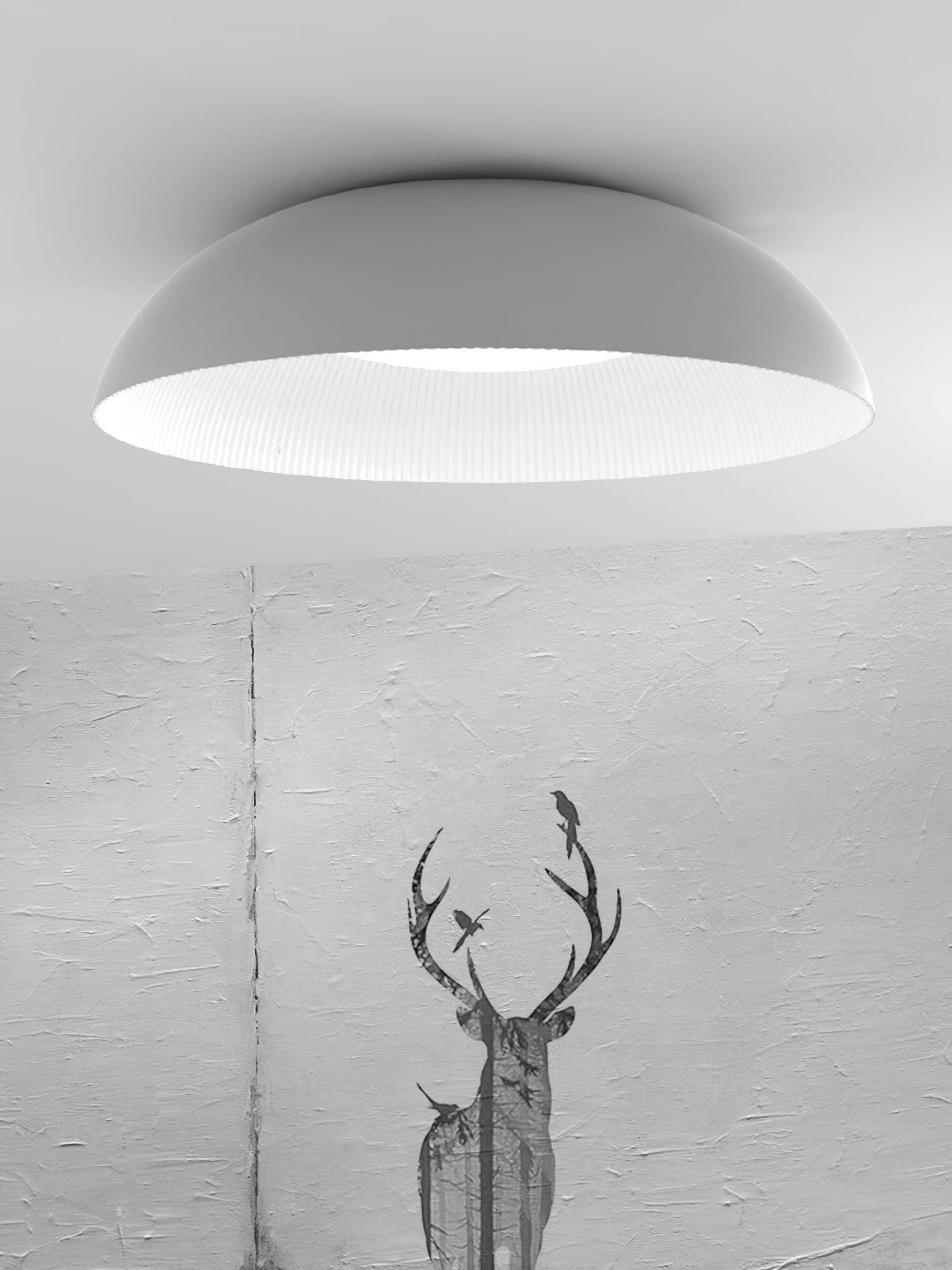 Juliven Modern LED Ceiling Light with Broad Aluminum Lampshade and Flush Mount Design