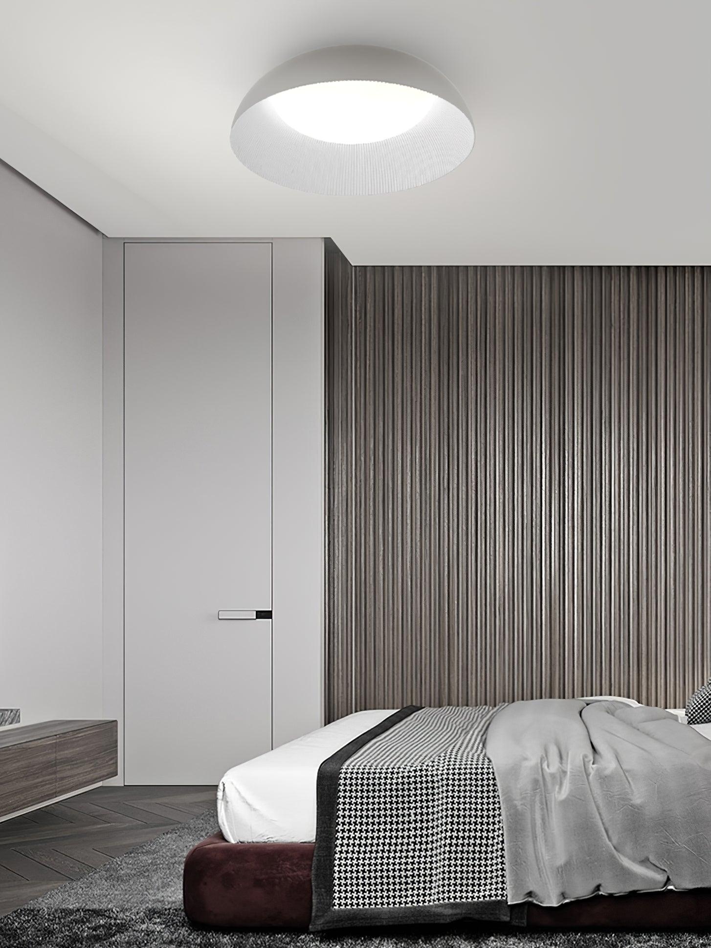 Juliven Modern LED Ceiling Light with Broad Aluminum Lampshade and Flush Mount Design