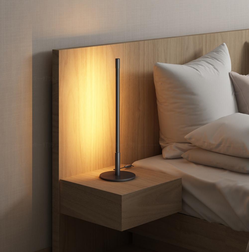 Modern Linear LED Table Lamp Minimalist Nightstand Light for Bedroom and Living Room