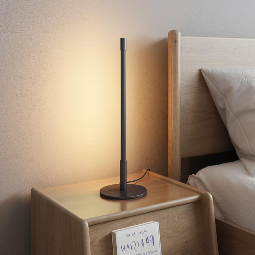 Modern Linear LED Table Lamp Minimalist Nightstand Light for Bedroom and Living Room