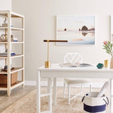 Modern Linear Wood LED Desk Lamp Slim Minimalist Office Task Lighting