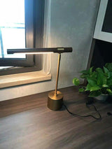 Modern Linear Wood LED Desk Lamp Slim Minimalist Office Task Lighting