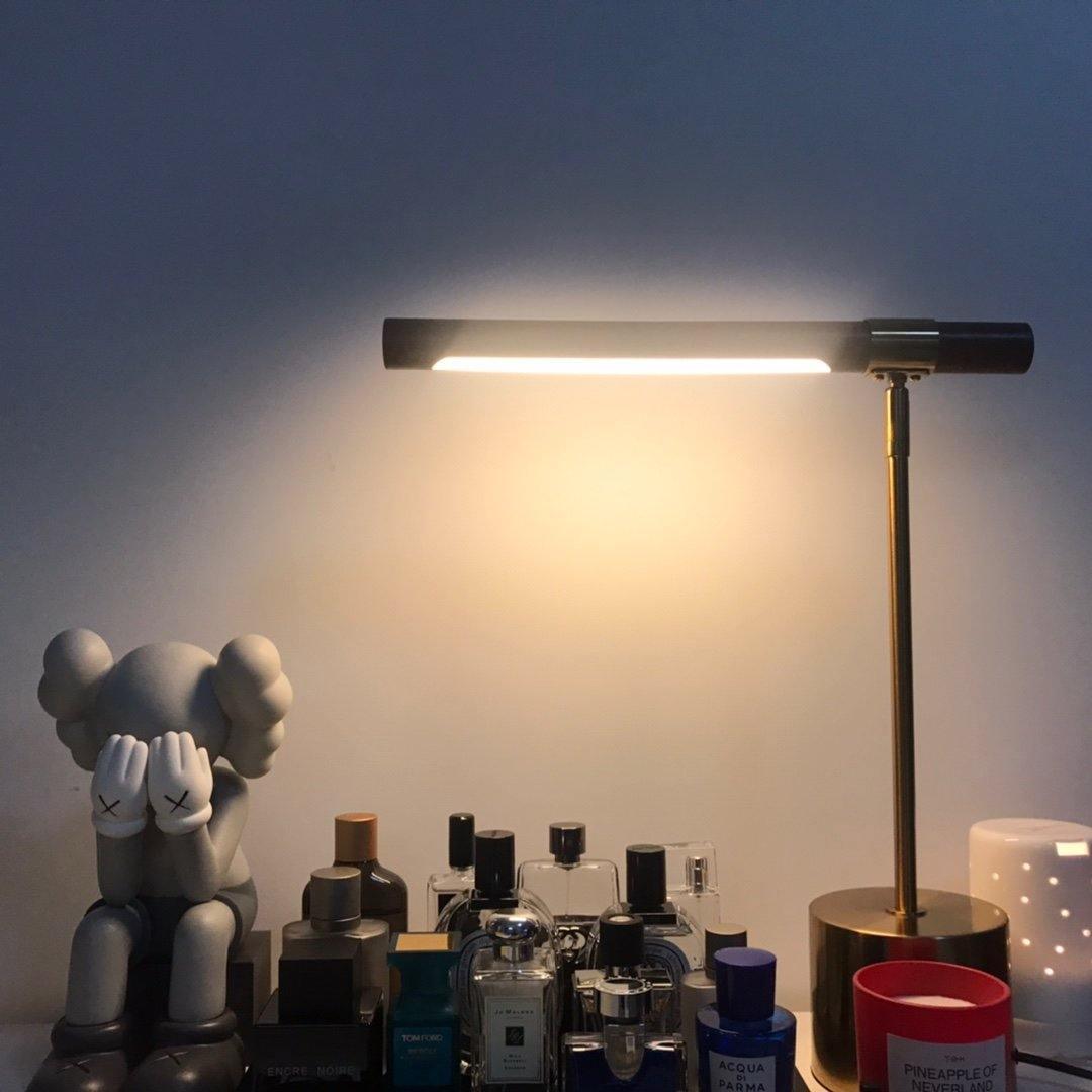 Modern Linear Wood LED Desk Lamp Slim Minimalist Office Task Lighting