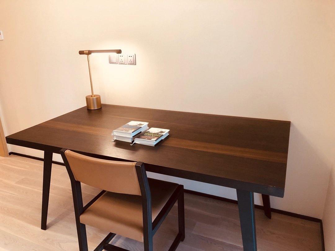 Modern Linear Wood LED Desk Lamp Slim Minimalist Office Task Lighting