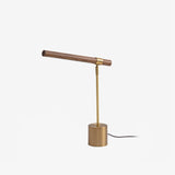 Modern Linear Wood LED Desk Lamp Slim Minimalist Office Task Lighting