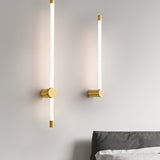 Minimalist Slim Linear LED Wall Lamp Modern Long Tube Sconce for Gallery and Exhibition