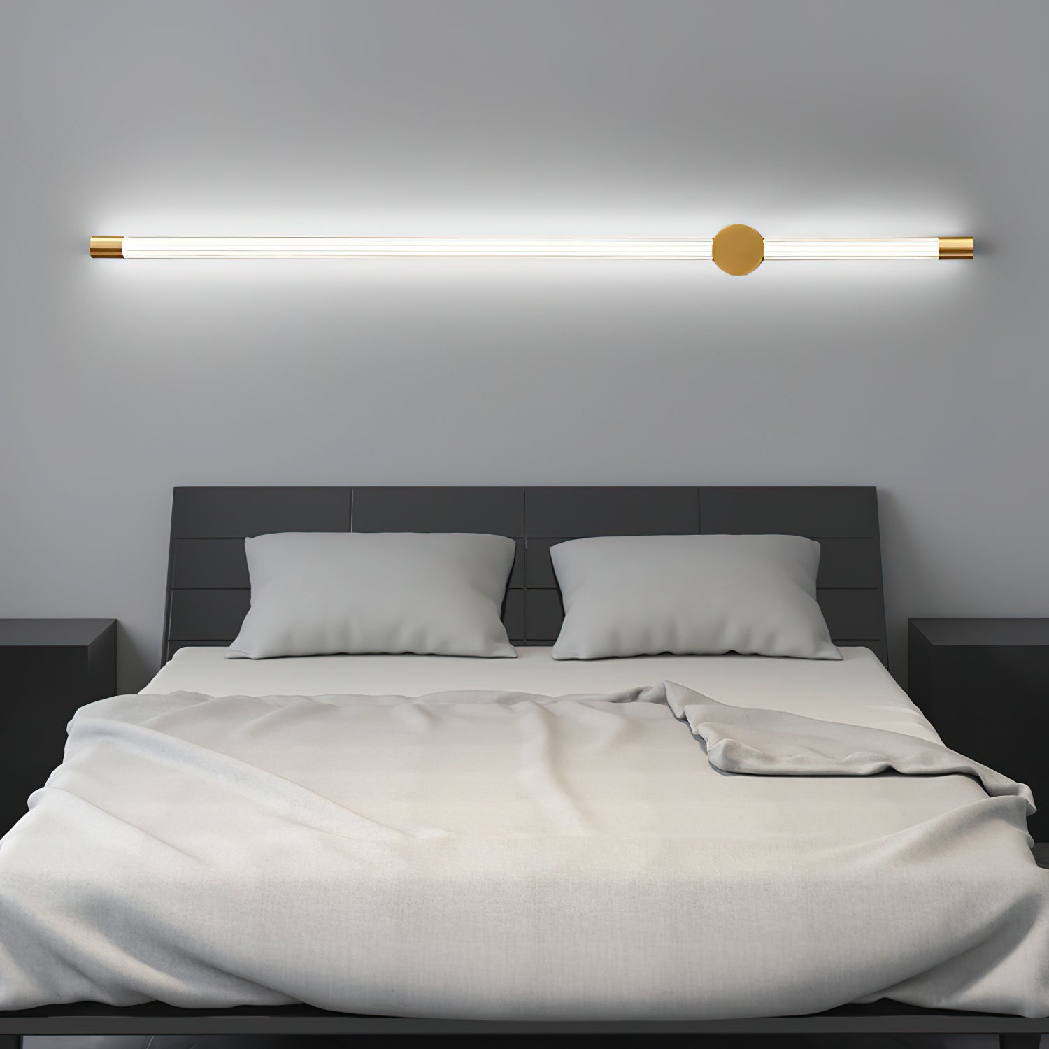 Minimalist Slim Linear LED Wall Lamp Modern Long Tube Sconce for Gallery and Exhibition