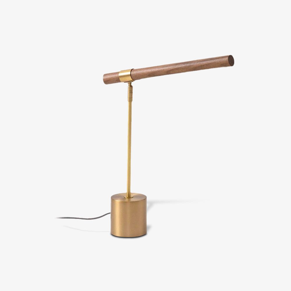 Modern Linear Wood LED Desk Lamp Slim Minimalist Office Task Lighting
