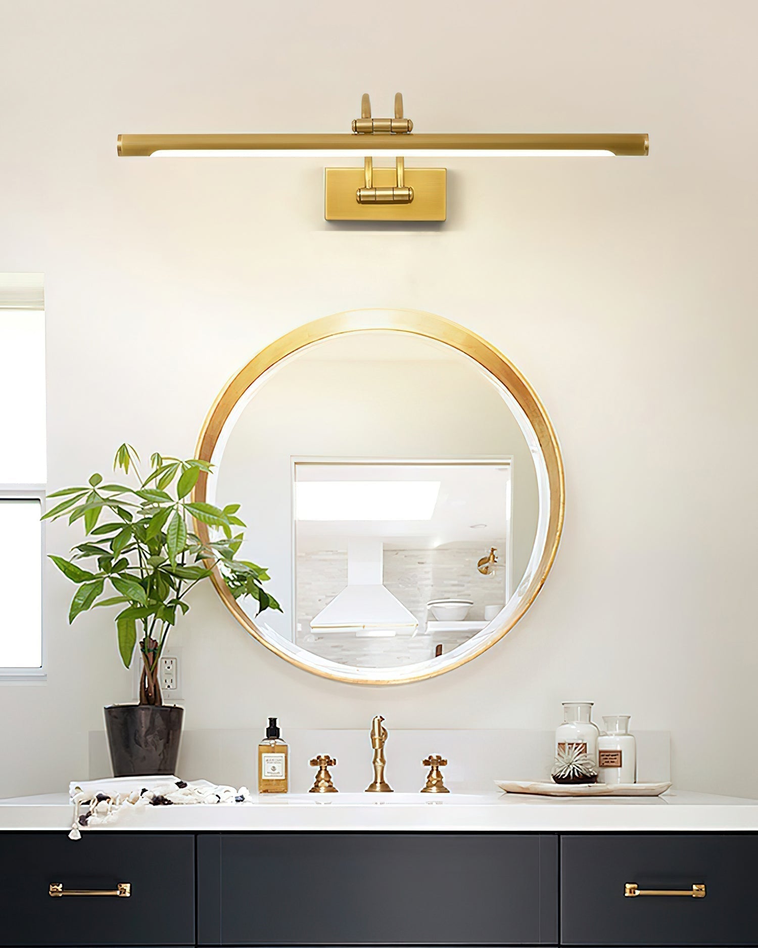 Modern Minimalist Linear LED Vanity Wall Sconce for Bathroom Mirror Lighting
