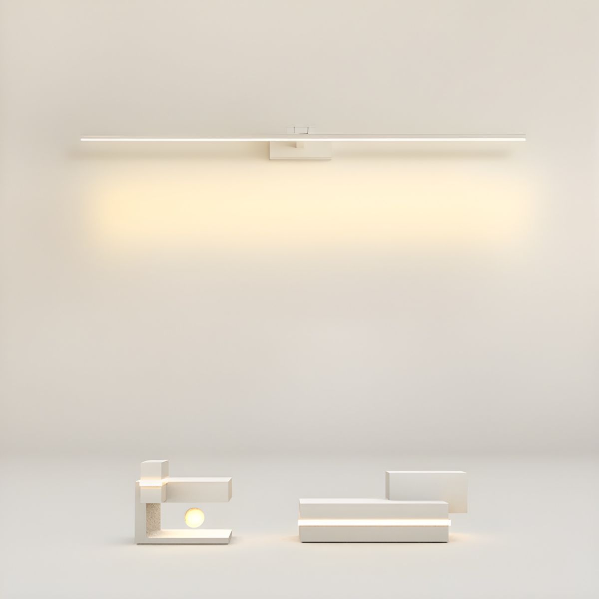 Modern Minimalist LED Linear Bathroom Vanity Wall Light Aluminum Sconce Fixture