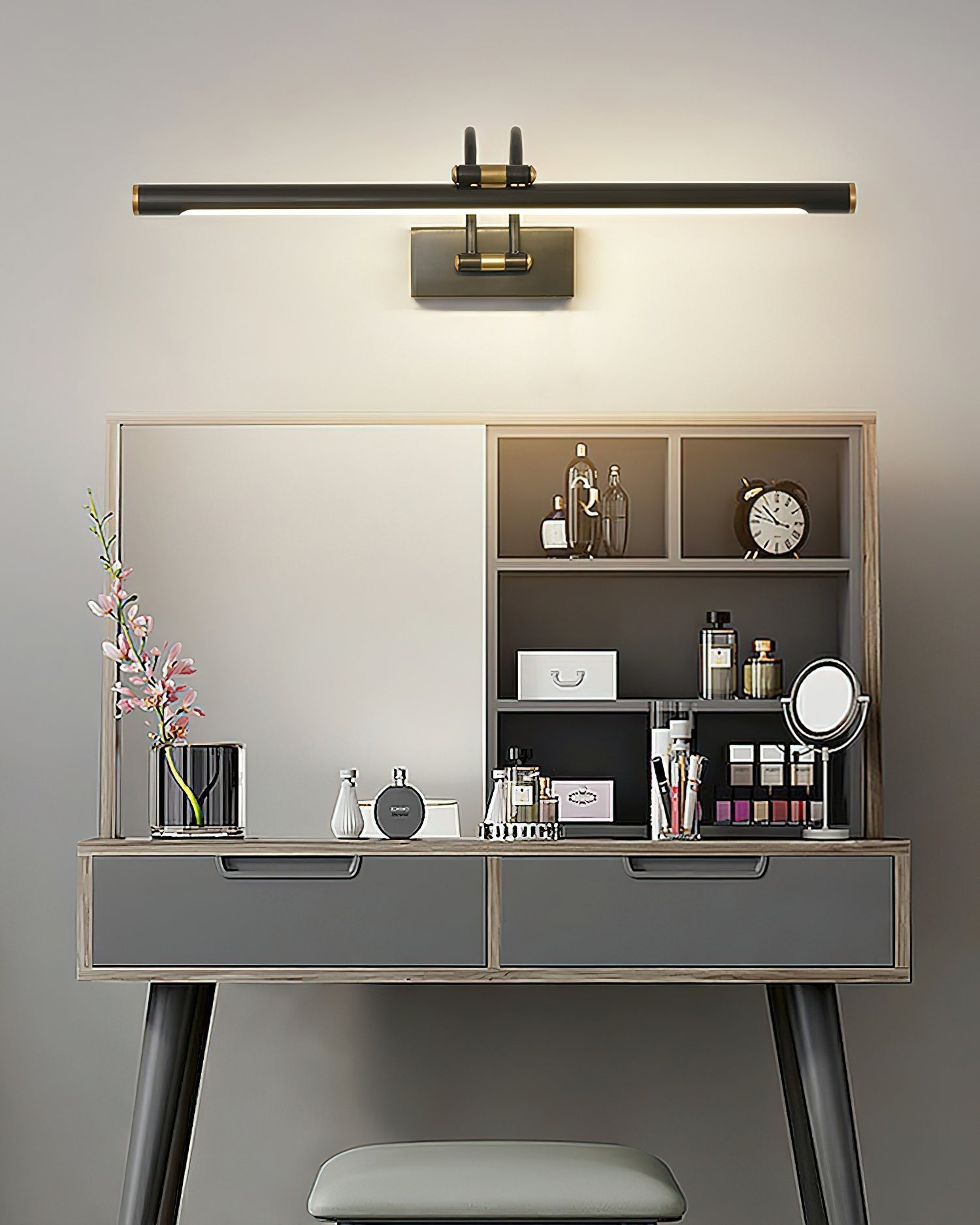Modern Minimalist Linear LED Vanity Wall Sconce for Bathroom Mirror Lighting