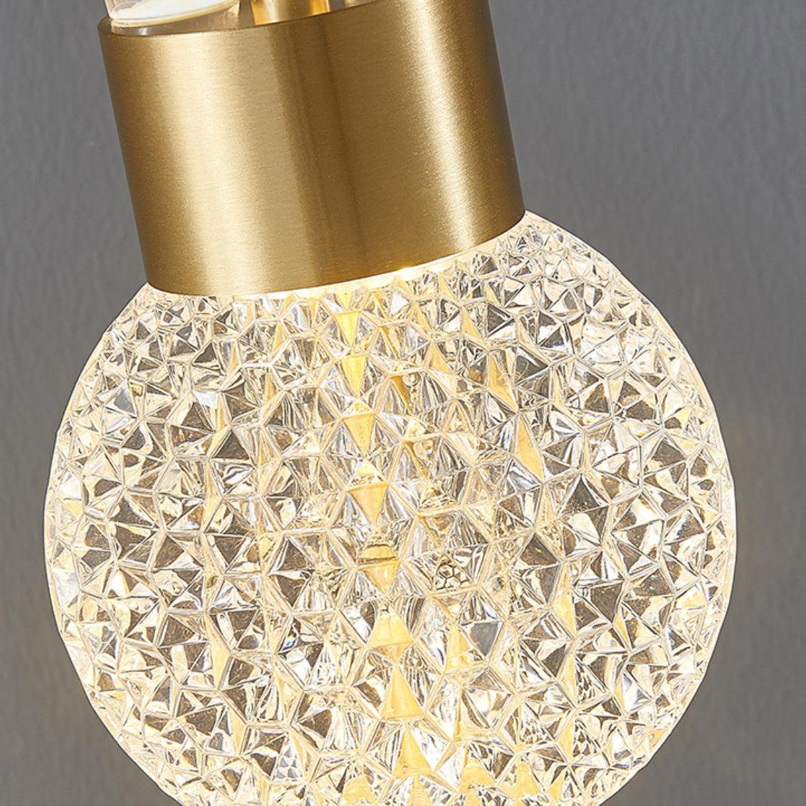 Modern Brass and Crystal Deer Pendant Light Whimsical LED Hanging Lamp for Bedroom