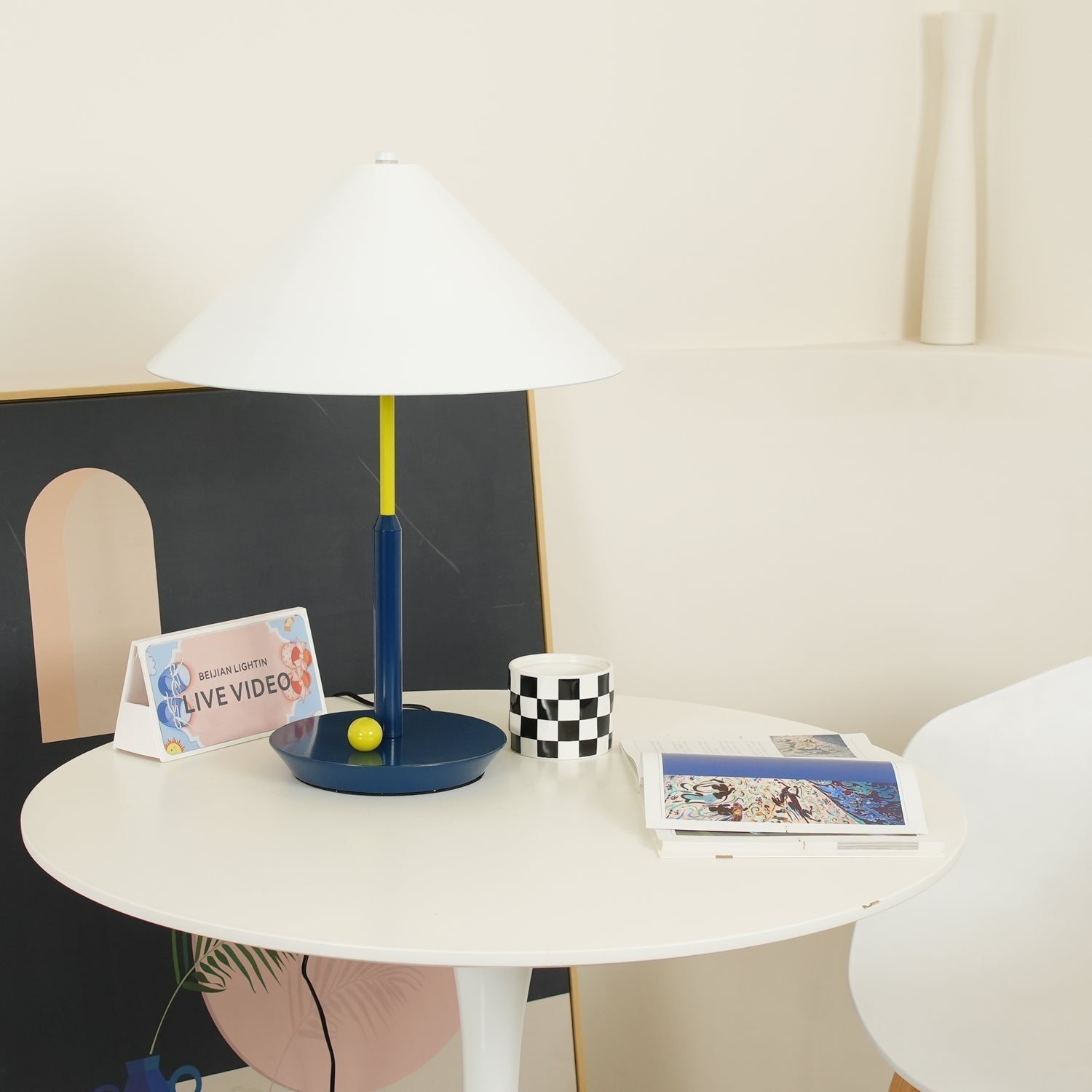 Modern Floating Style Little Eliah Table Lamp for Bedroom and Designer Nightstand Lighting