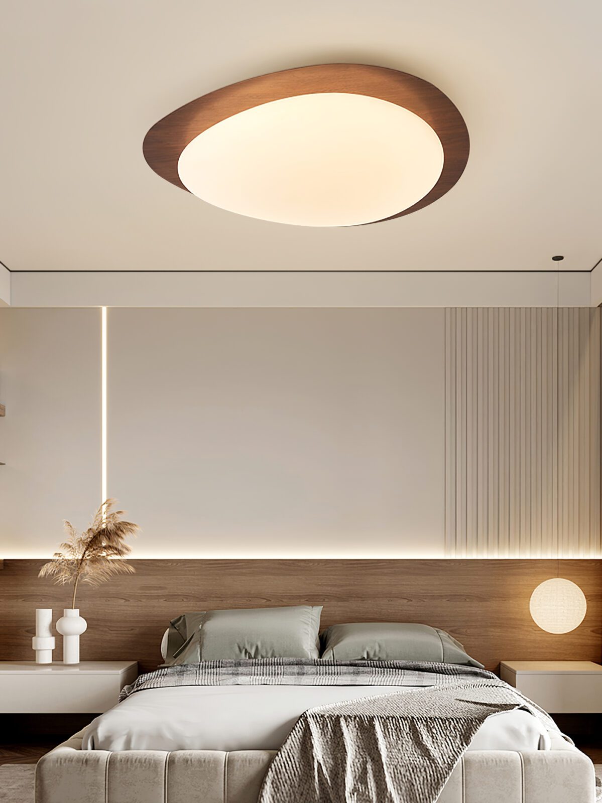 modern-pebble-shape-wood-grain-led-ceiling-light-for-contemporary-home-interiors