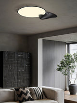 Lone Peak Modern Wood Flush Mount LED Ceiling Light Fixture for Bedroom and Living Room