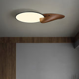 Lone Peak Modern Wood Flush Mount LED Ceiling Light Fixture for Bedroom and Living Room