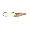 Lone Peak Modern Wood Flush Mount LED Ceiling Light Fixture for Bedroom and Living Room