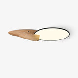 Lone Peak Modern Wood Flush Mount LED Ceiling Light Fixture for Bedroom and Living Room