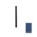 Modern Waterproof Solar Powered LED Outdoor Wall Light Long Strip Patio Sconce with Remote Control