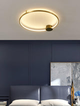 Minimalist Circular LED Loop Ceiling Fixture Modern Geometric Interior Lighting