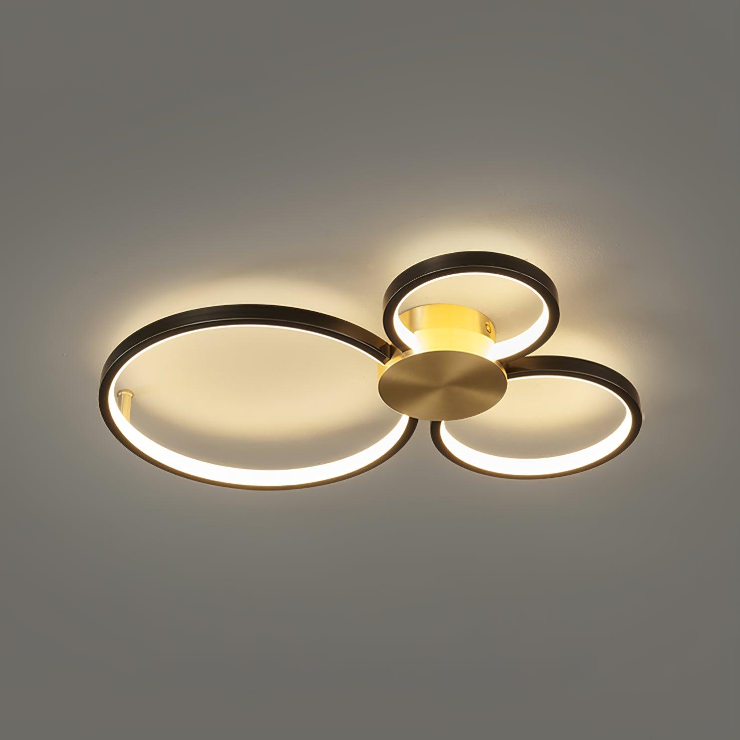 Minimalist Circular LED Loop Ceiling Fixture Modern Geometric Interior Lighting
