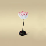 Elegant Lotus Resin Floor Lamp Floral Decorative Standing Light for Living Room