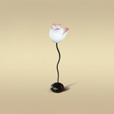 Elegant Lotus Resin Floor Lamp Floral Decorative Standing Light for Living Room