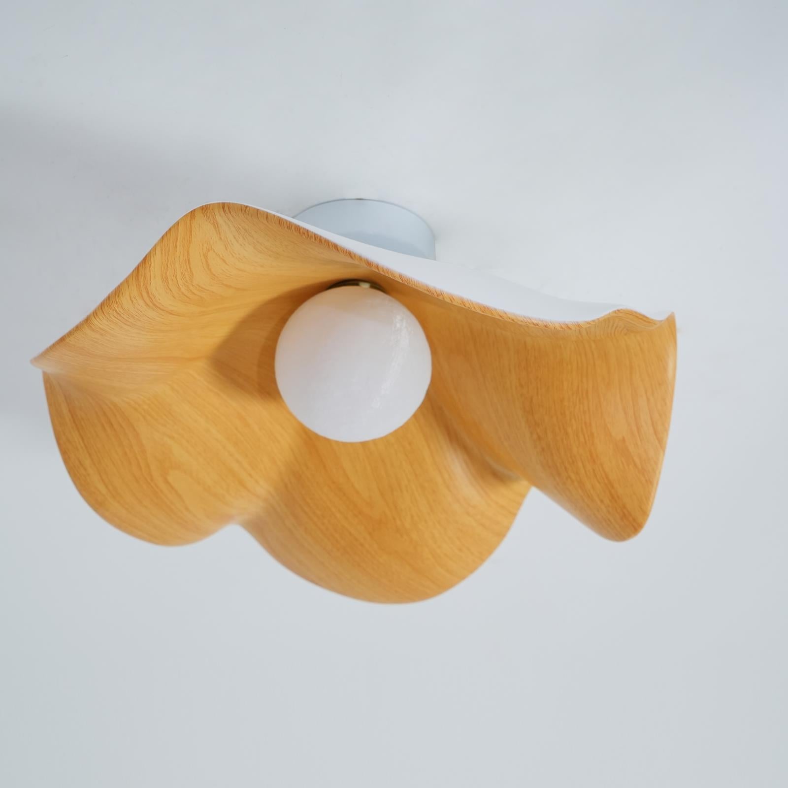 Elegant Resin Lotus Leaf Ceiling Lamp for Modern Interior Design and Ambient Home Lighting