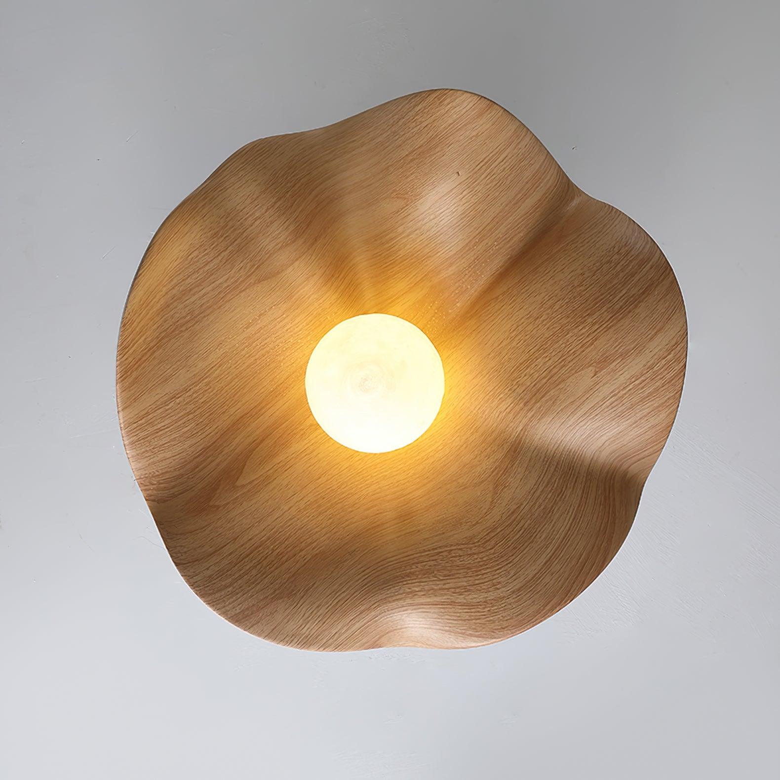 Elegant Resin Lotus Leaf Ceiling Lamp for Modern Interior Design and Ambient Home Lighting